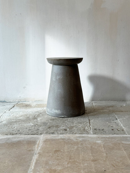 Grey Earthware Unglazed Bedside Table II
