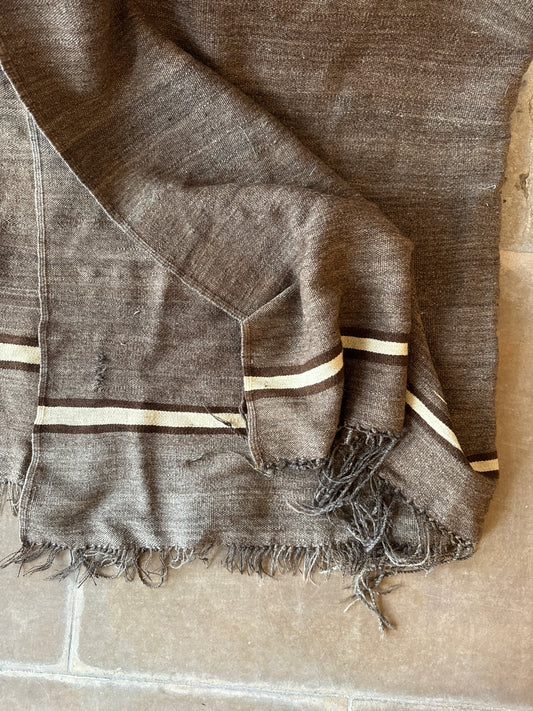Moroccan Vintage Blanket - Grey/Brown