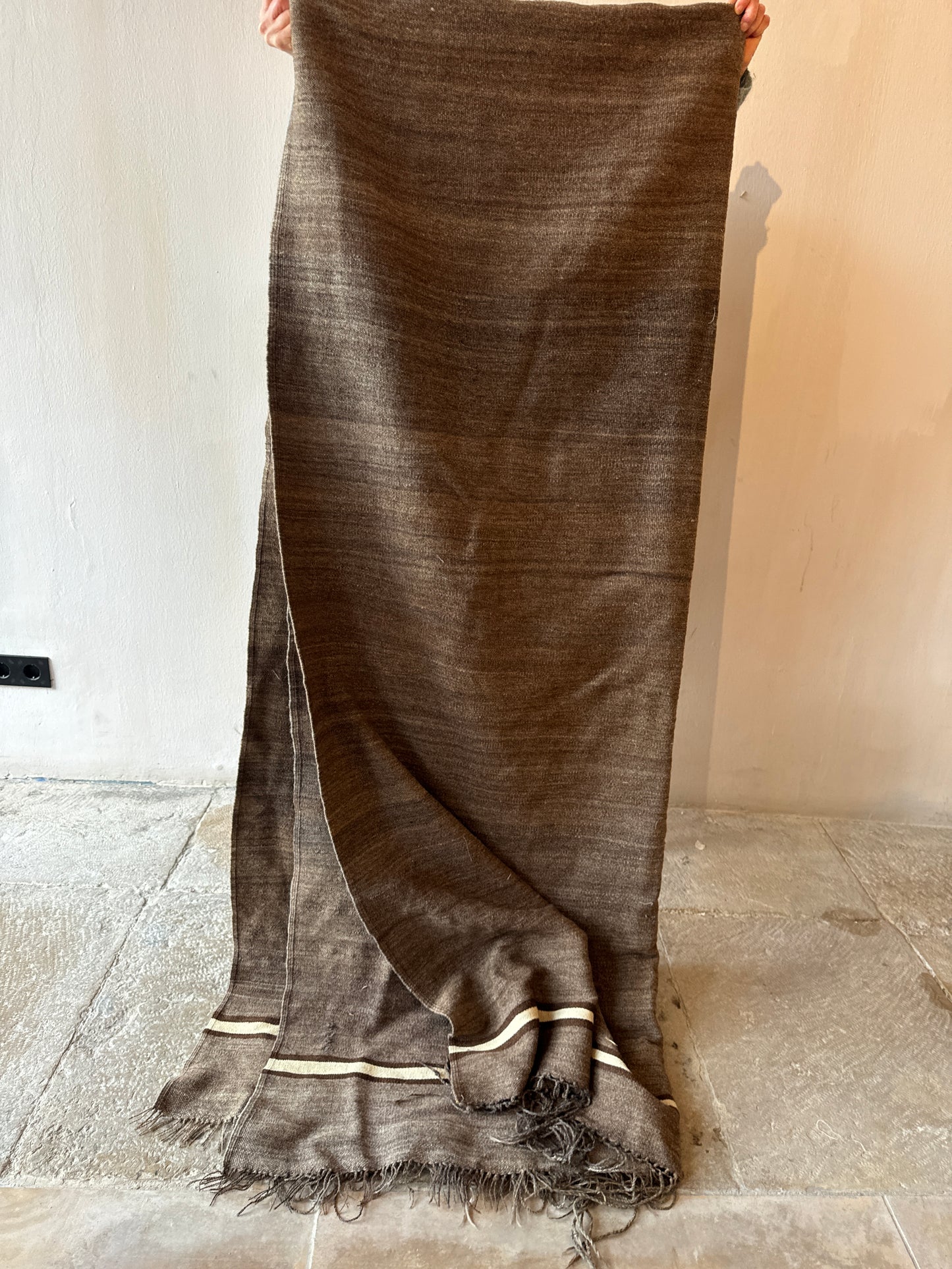 Moroccan Vintage Blanket - Grey/Brown