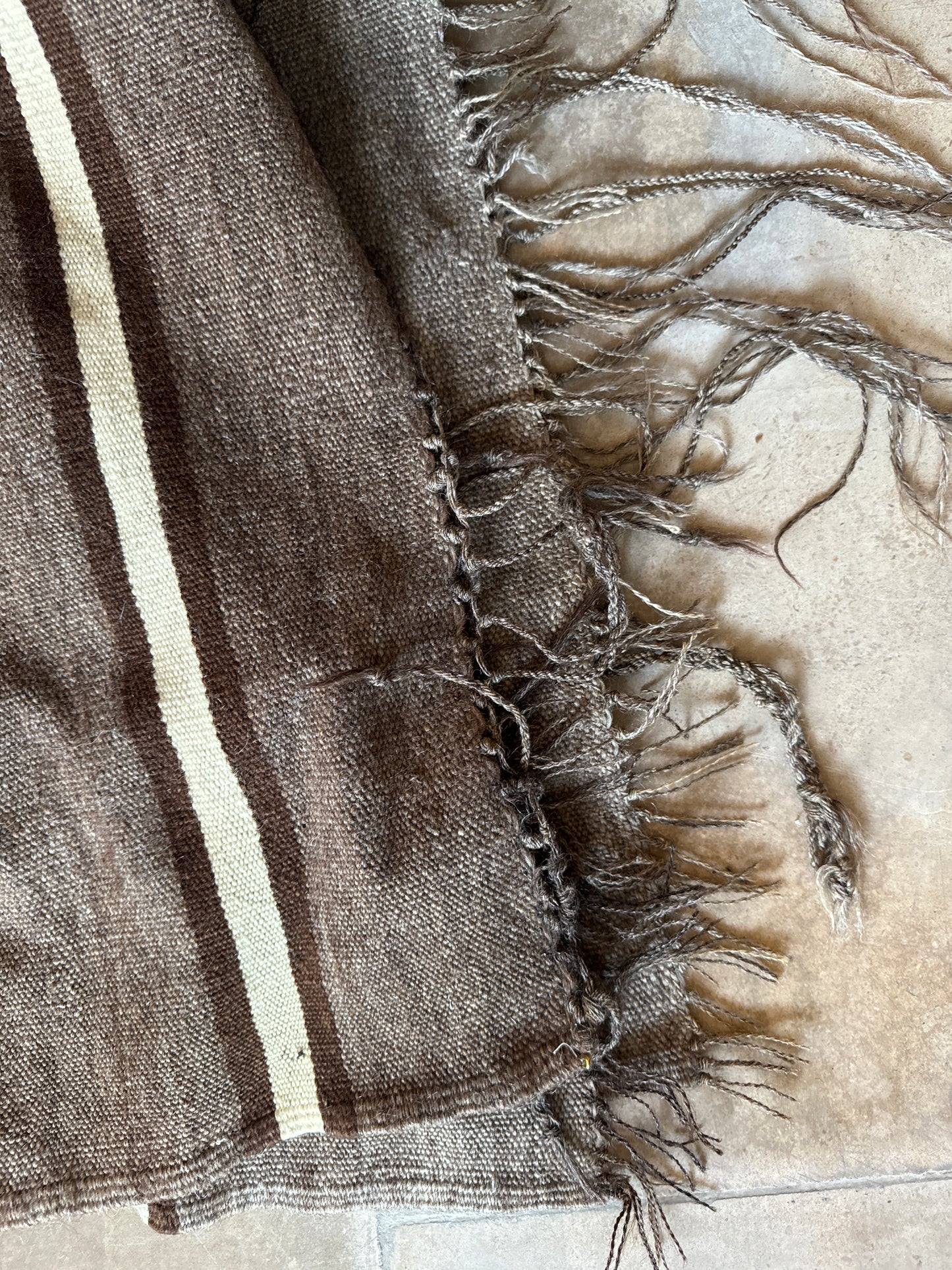 Moroccan Vintage Blanket - Grey/Brown