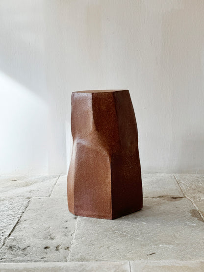 Terracotta Transparent Glazed Bedside Table I