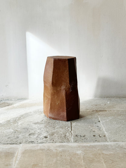 Terracotta Transparent Glazed Bedside Table I