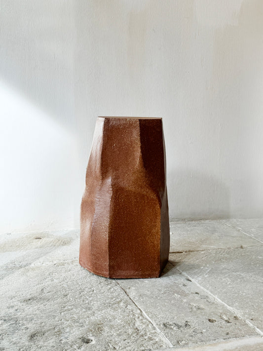 Terracotta Transparent Glazed Bedside Table I